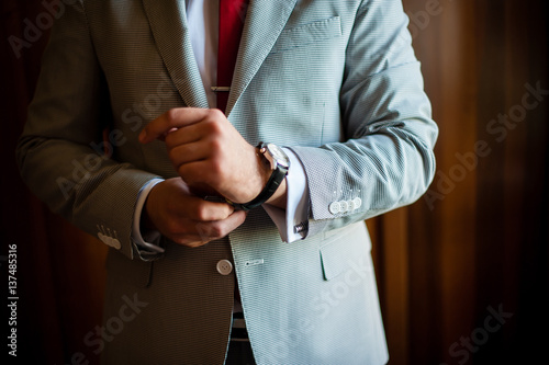 Man dress watches, jacket. business