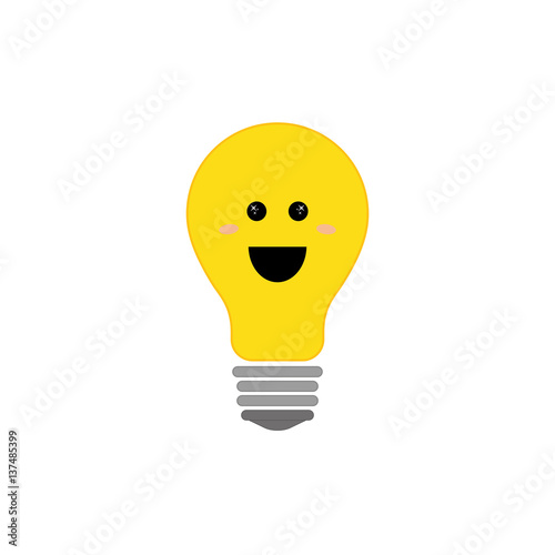 Bulb light cartoon icon vector illustration graphic design