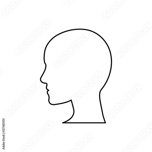 Human head silhouette icon vector illustration graphic design