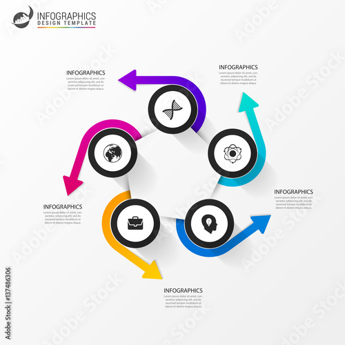 Infographics concept. Template for diagram. Vector
