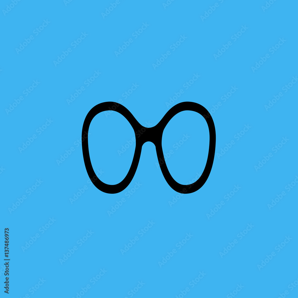 Glasses icon. flat design