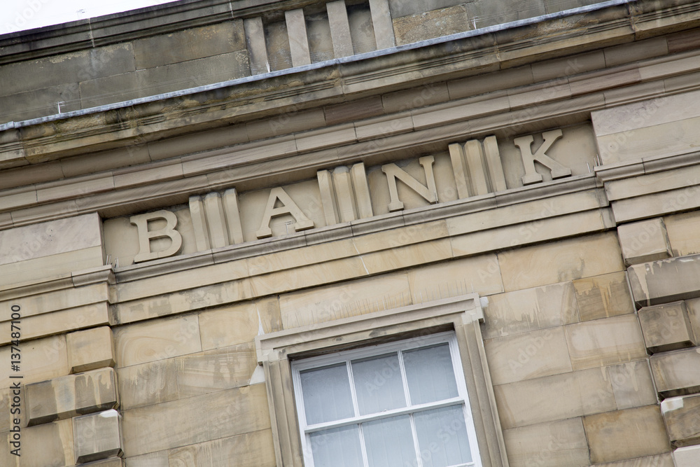 Obraz premium Bank Sign