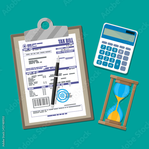 Tax declaration paper document