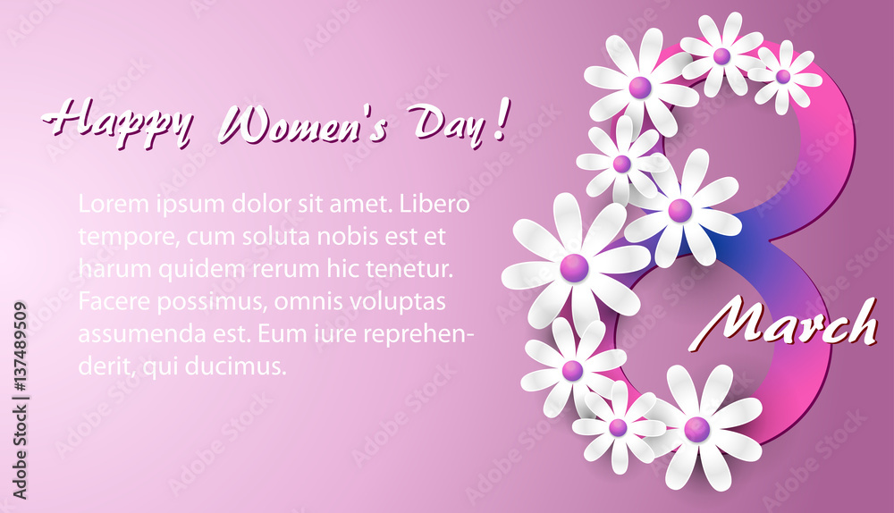Postcard to the International Women's Day Postcard to the International Women's Day