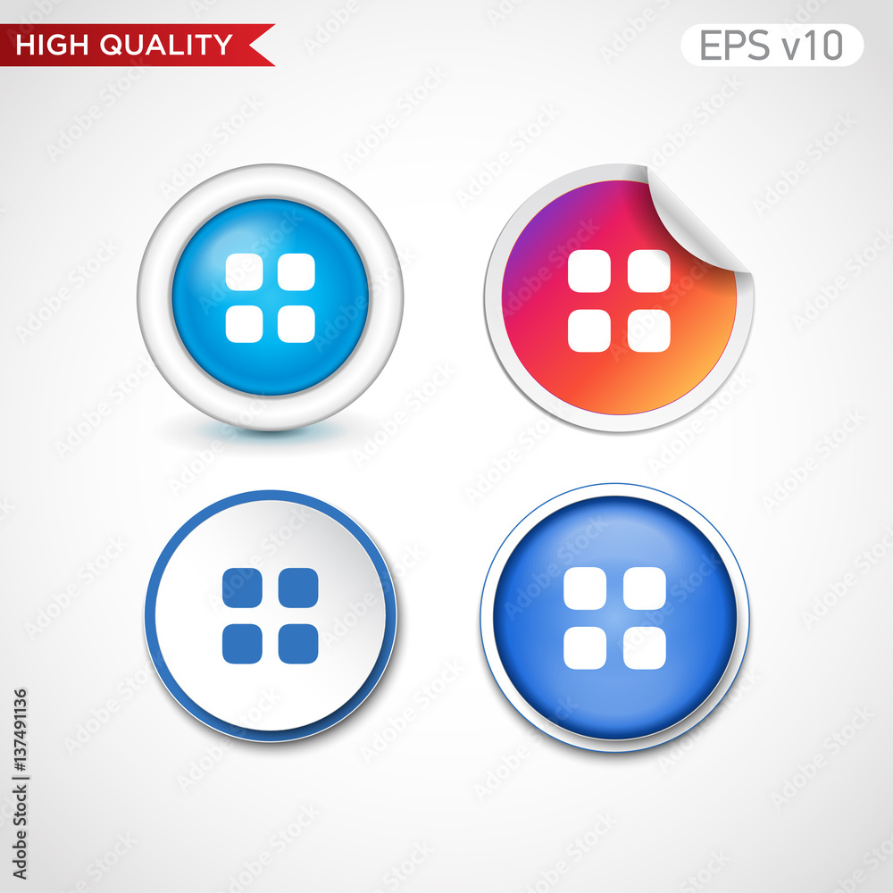 Window icon. Button with window icon. Modern UI vector. Window icon. Button with window icon. Modern UI vector.