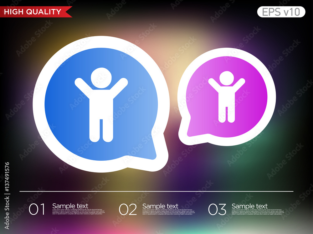 Men icon. Button with men icon. Modern UI vector.