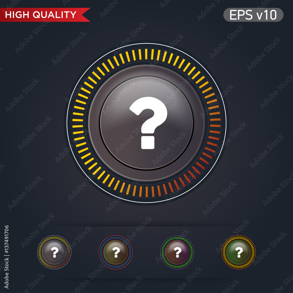 Question icon. Button with question icon. Modern UI vector.