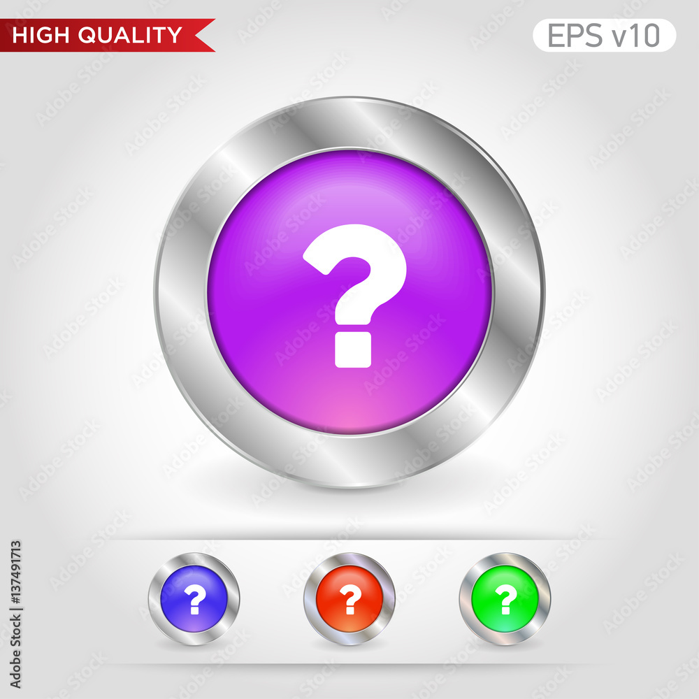 Question icon. Button with question icon. Modern UI vector. Question icon. Button with question icon. Modern UI vector.