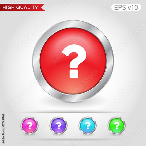 Question icon. Button with question icon. Modern UI vector.