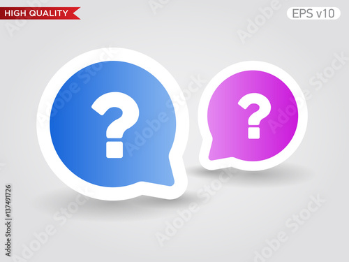 Question icon. Button with question icon. Modern UI vector.