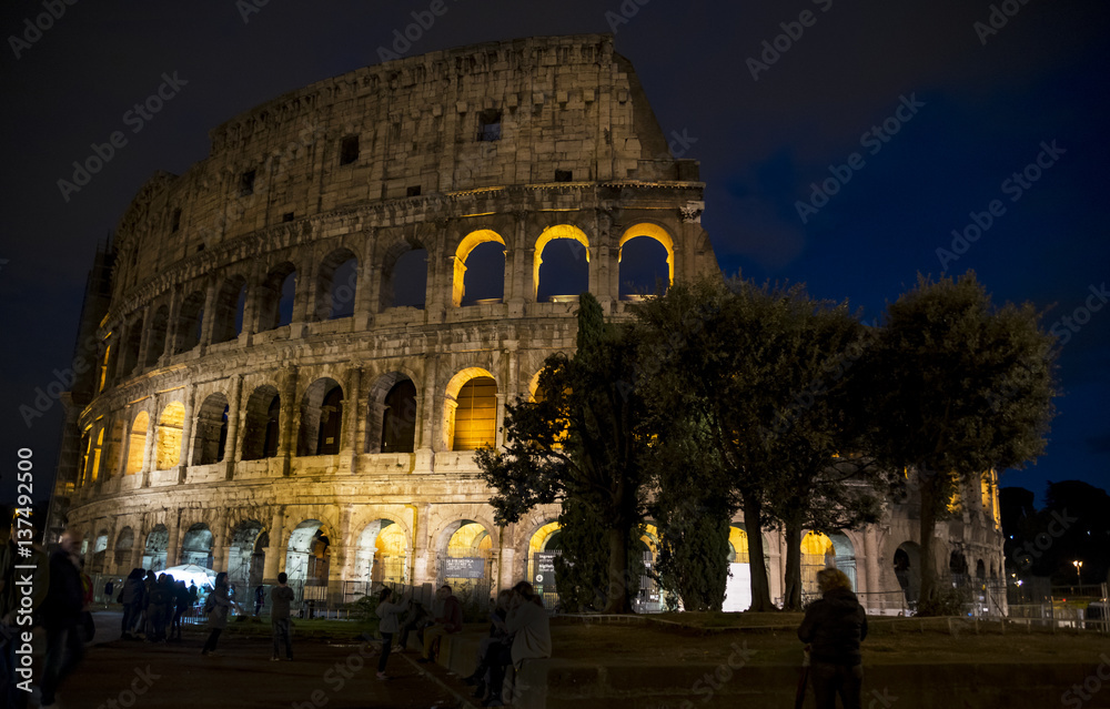The Colosseum in the night