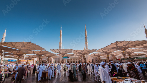 Muslims come to Medina annually while performing pilgrimage Hajj.