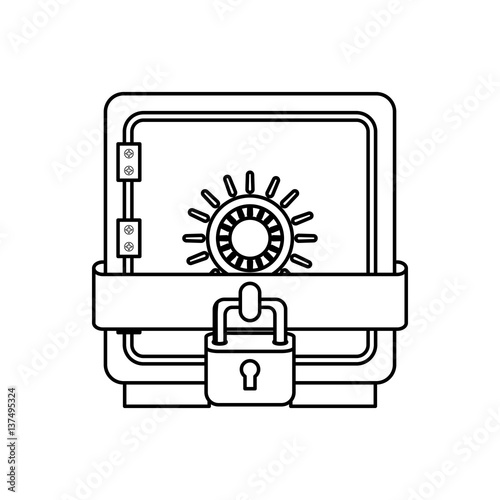 Strongbox safety symbol icon vector illustration graphic design