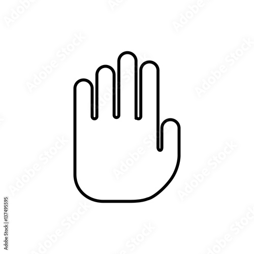 Hand stop sign icon vector illustration graphic design