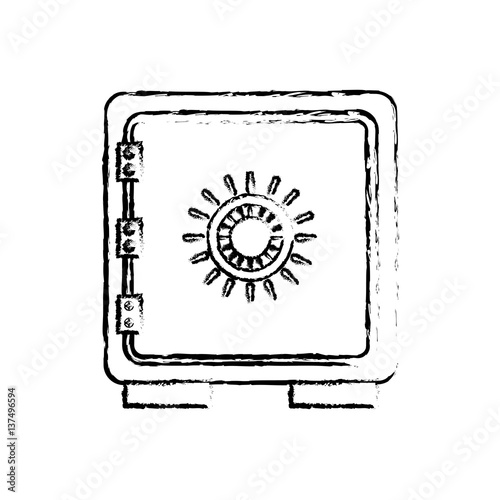 Strongbox safety symbol icon vector illustration graphic design