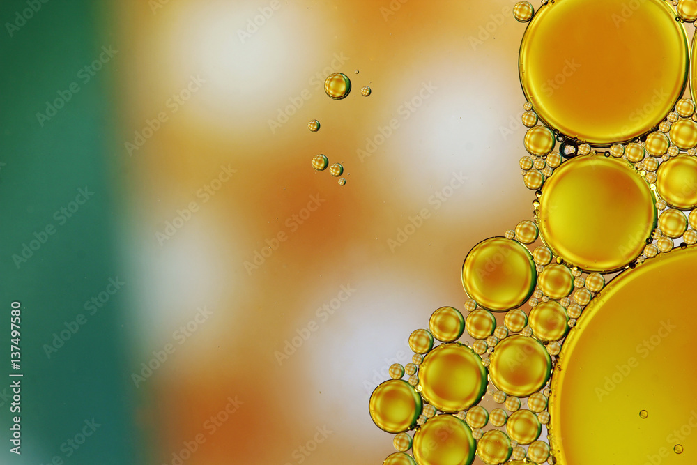 Oil in water abstract background