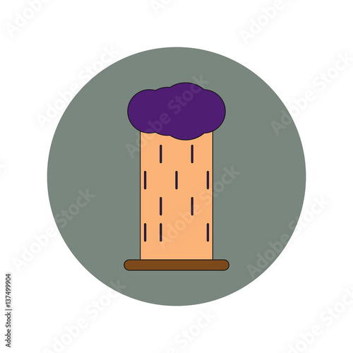 Vector illustration in flat design of Rain cloud