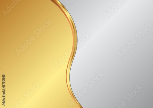 metallic background divided into two