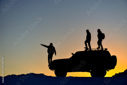 arazi jeep'i ile maceraperest takım photo