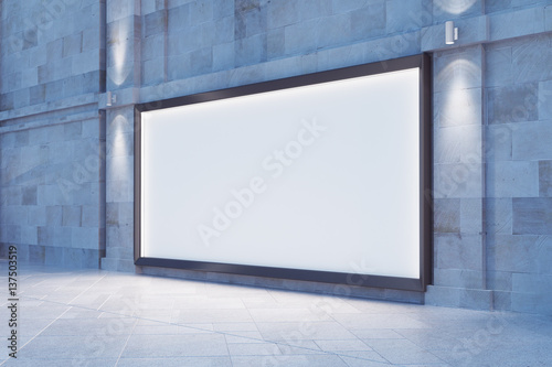 Blank billboard side