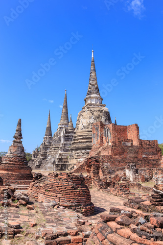 Three ancient pagoda at Phra Si Sanphet temple, Ayutthaya, Thailand