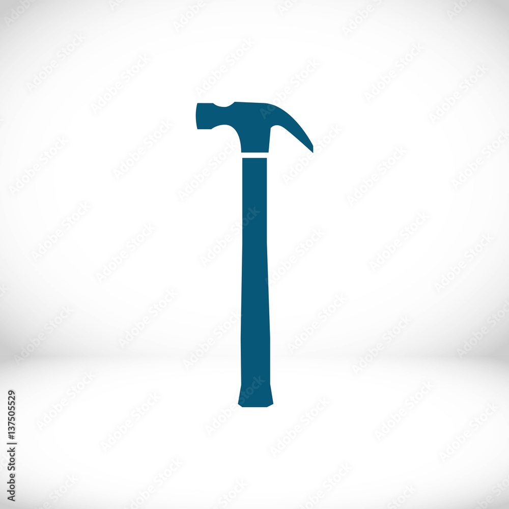 hammer icon stock vector illustration flat design hammer icon stock vector illustration flat design