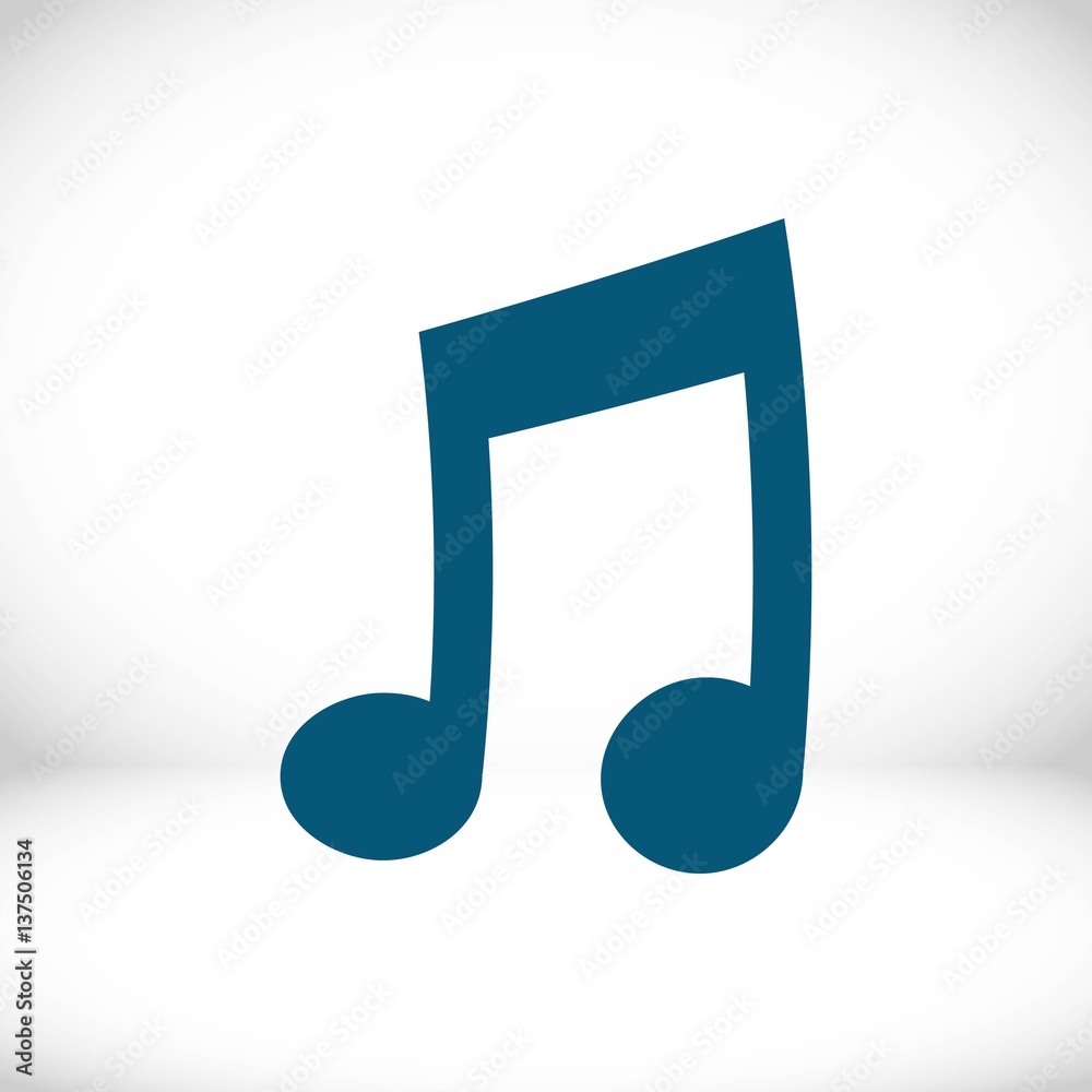 music icon stock vector illustration flat design music icon stock vector illustration flat design