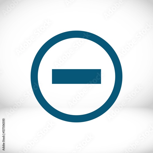 minus icon stock vector illustration flat design
