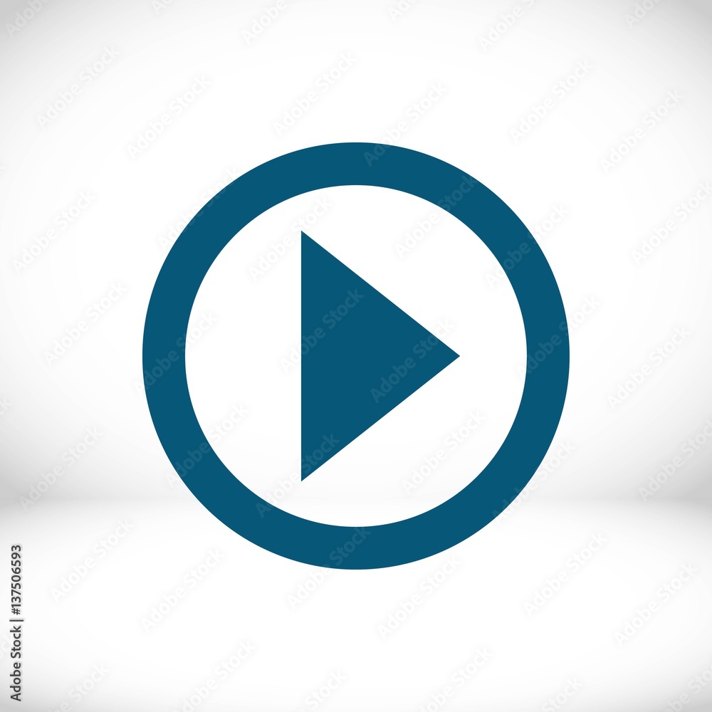 play icon stock vector illustration flat design play icon stock vector illustration flat design