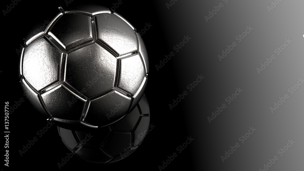 Fototapeta premium Soccer ball. 3D illustration. 3D CG. High resolution.