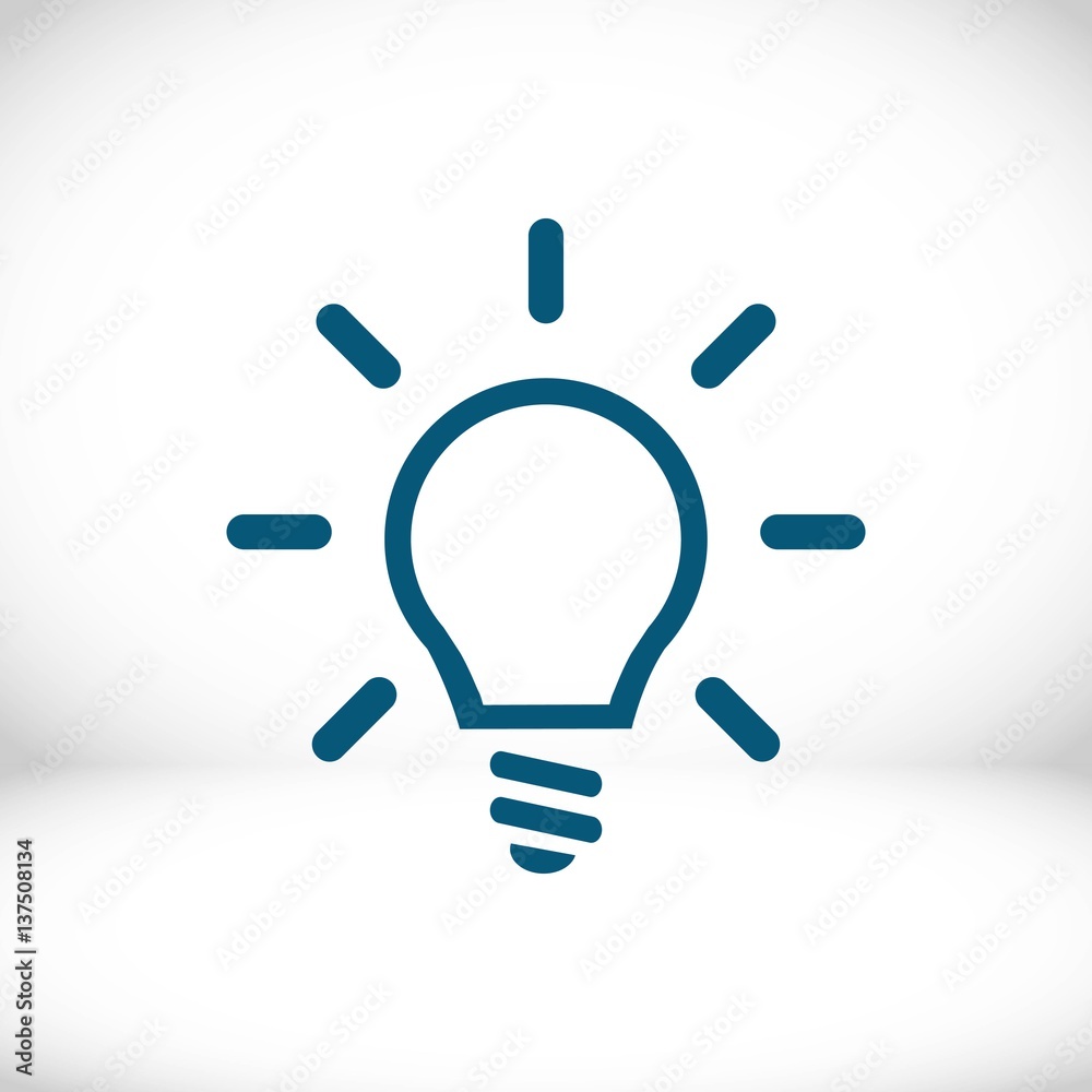 bulb icon stock vector illustration flat design