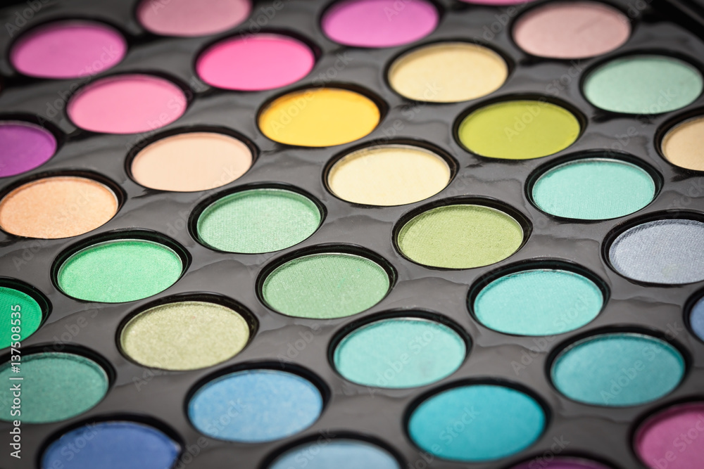 Make-up eye shadows background. Shallow DOF Make-up eye shadows background. Shallow DOF