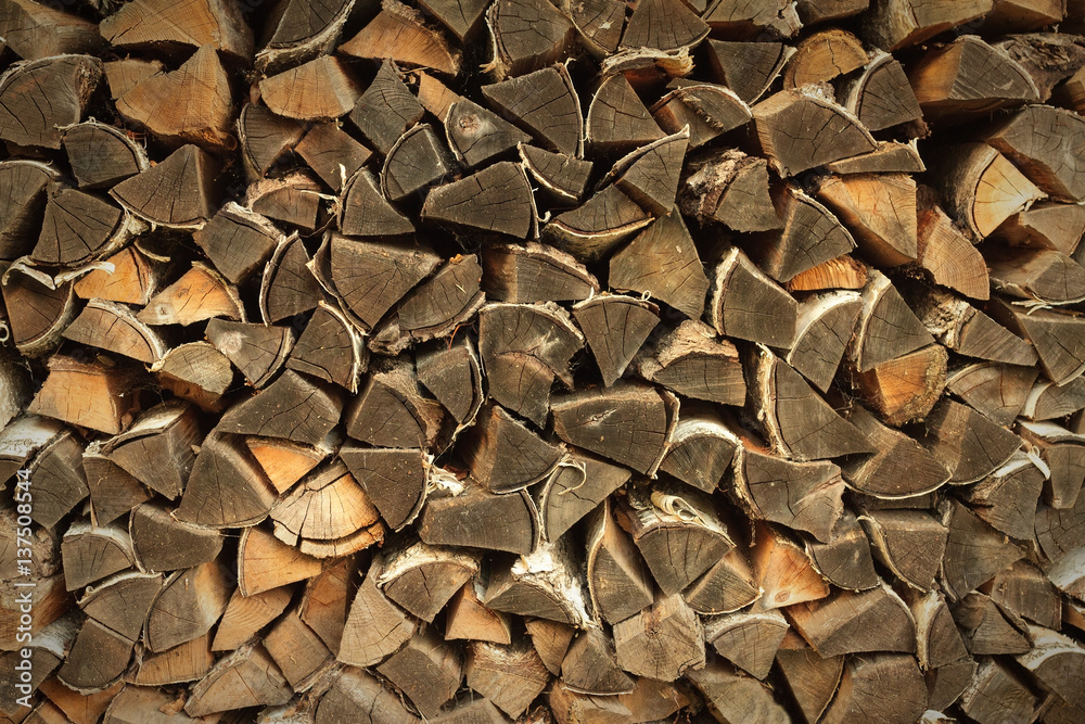 Wooden background of firewood texture Wooden background of firewood texture