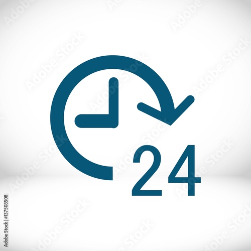 Free Download 24 hours icon  stock vector illustration flat design - GFXLoad