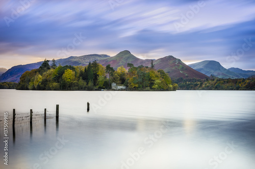 Fotografia Derwent water in the District Lake amazing landscape