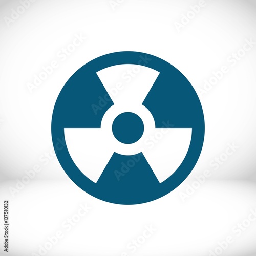 radioactive icon stock vector illustration flat design