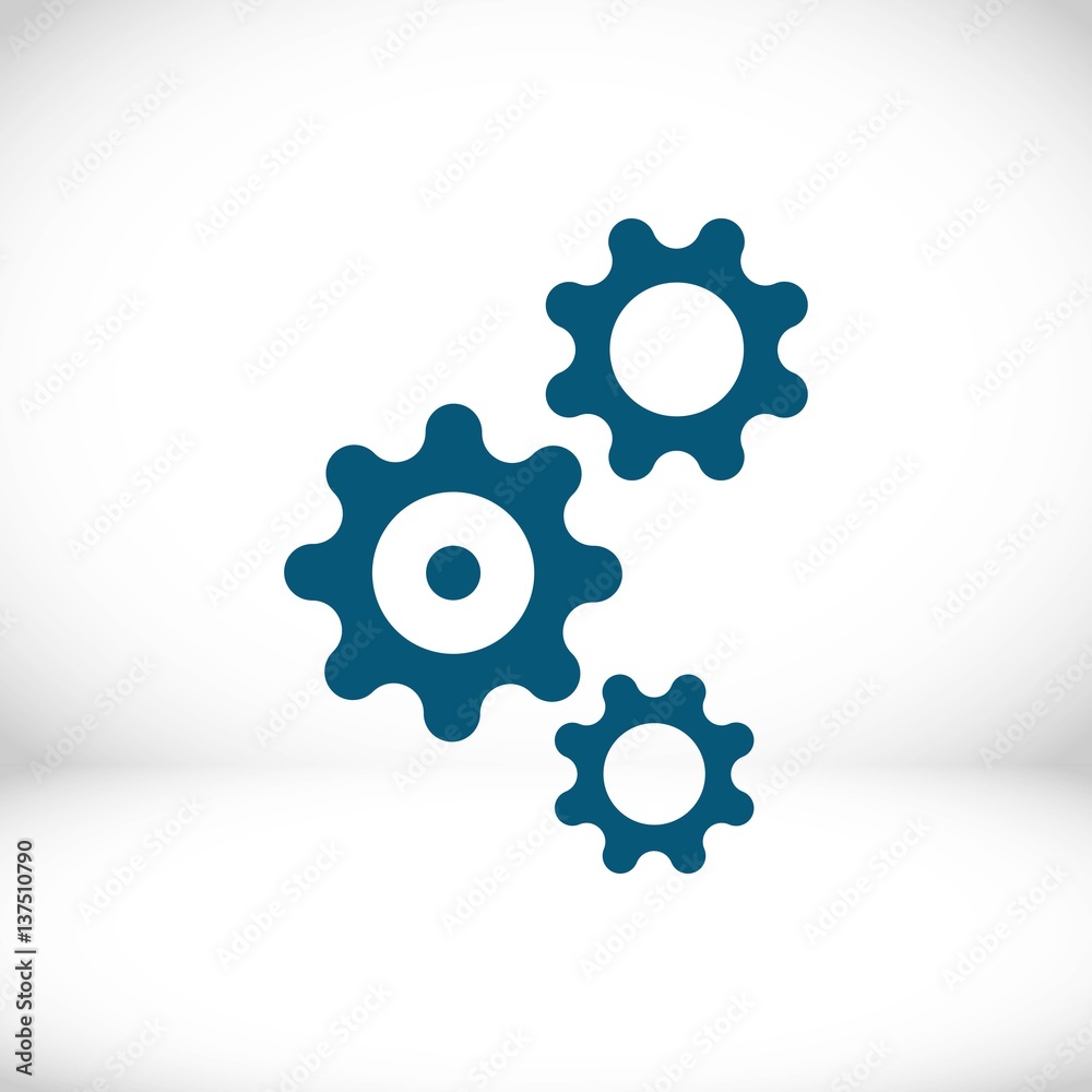 gear icon stock vector illustration flat design gear icon stock vector illustration flat design