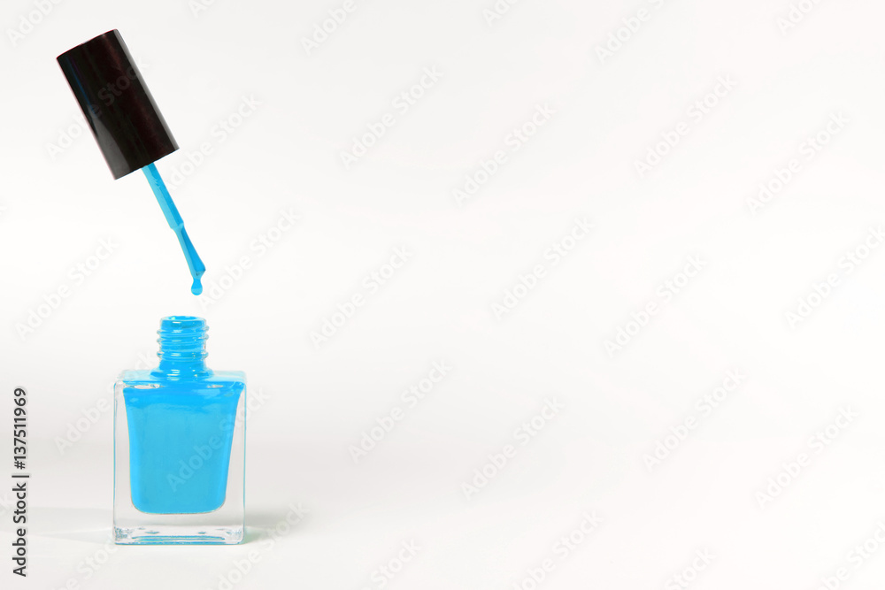 nail polish bottle on white background with space for your text nail polish bottle on white background with space for your text