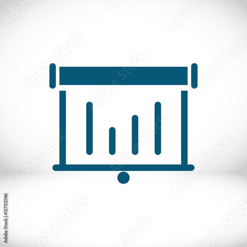 lectern with microphone icon stock vector illustration flat design