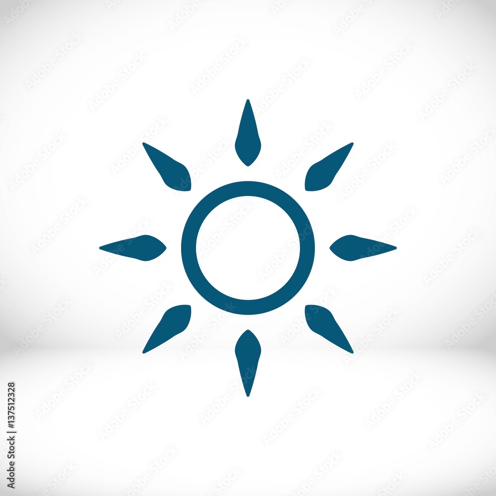 sun icon stock vector illustration flat design