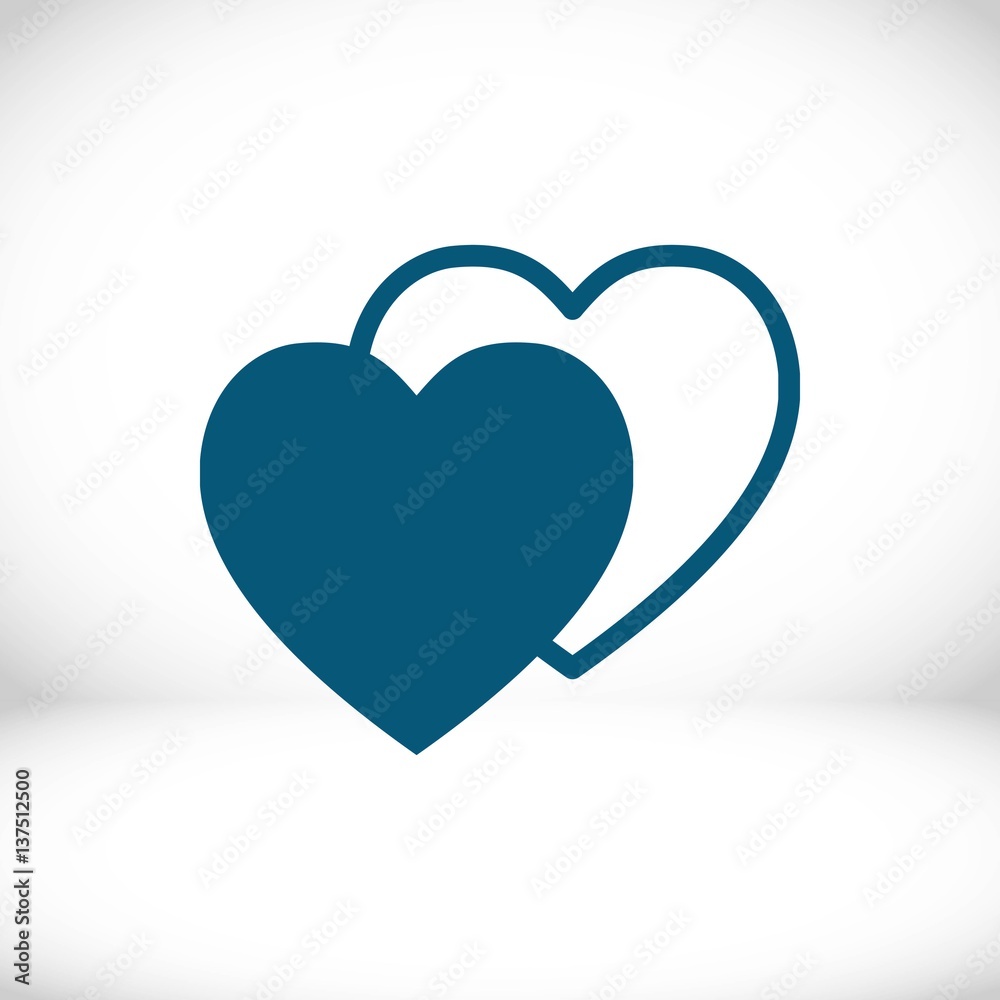 heart icon stock vector illustration flat design heart icon stock vector illustration flat design