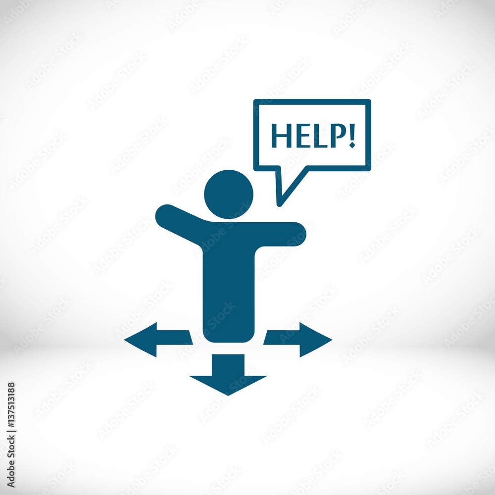 help icon stock vector illustration flat design help icon stock vector illustration flat design
