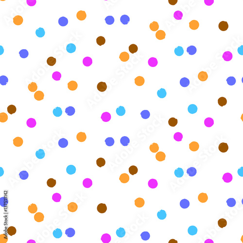 Ditsy vector polka dot pattern