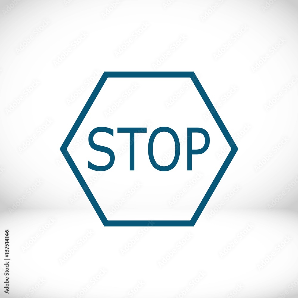 stop icon stock vector illustration flat design stop icon stock vector illustration flat design