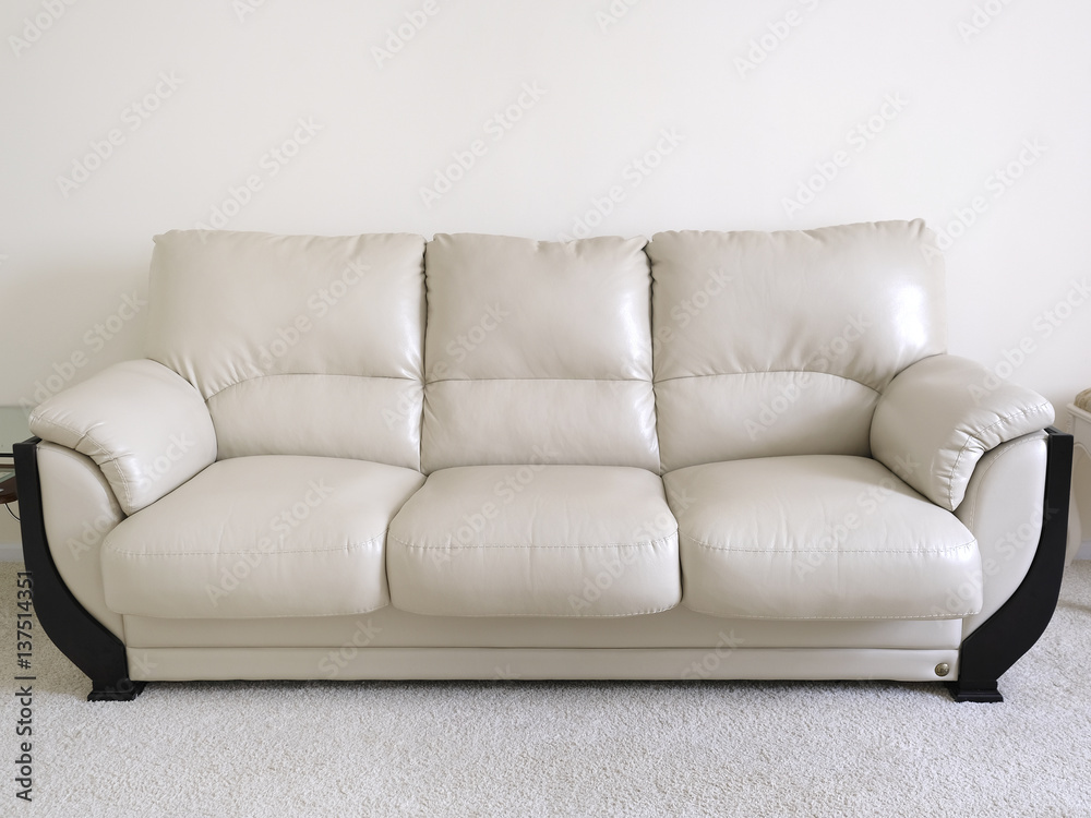 Fototapeta premium The image of a light sofa
