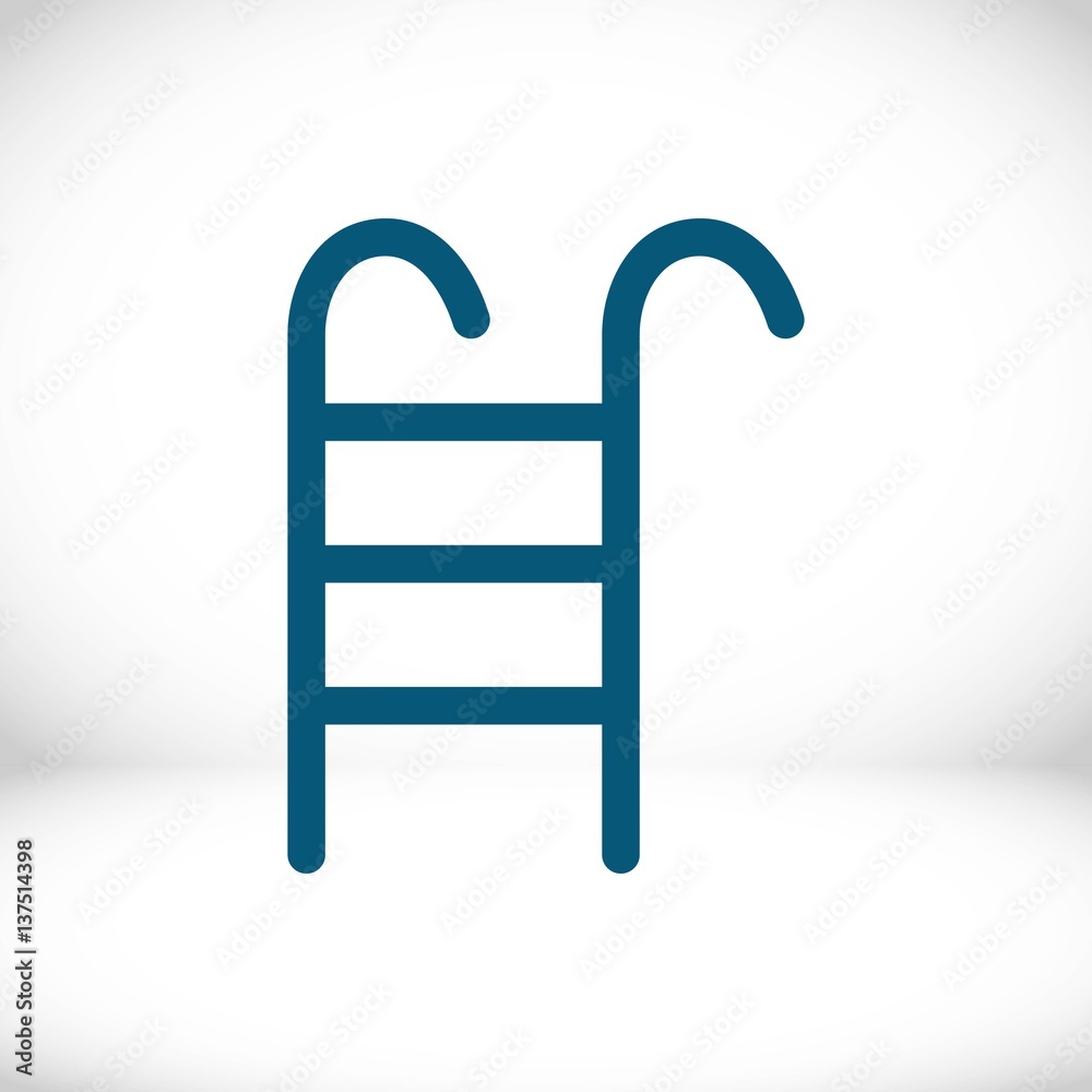 ladder icon, vector illustration. Flat design style ladder icon, vector illustration. Flat design style