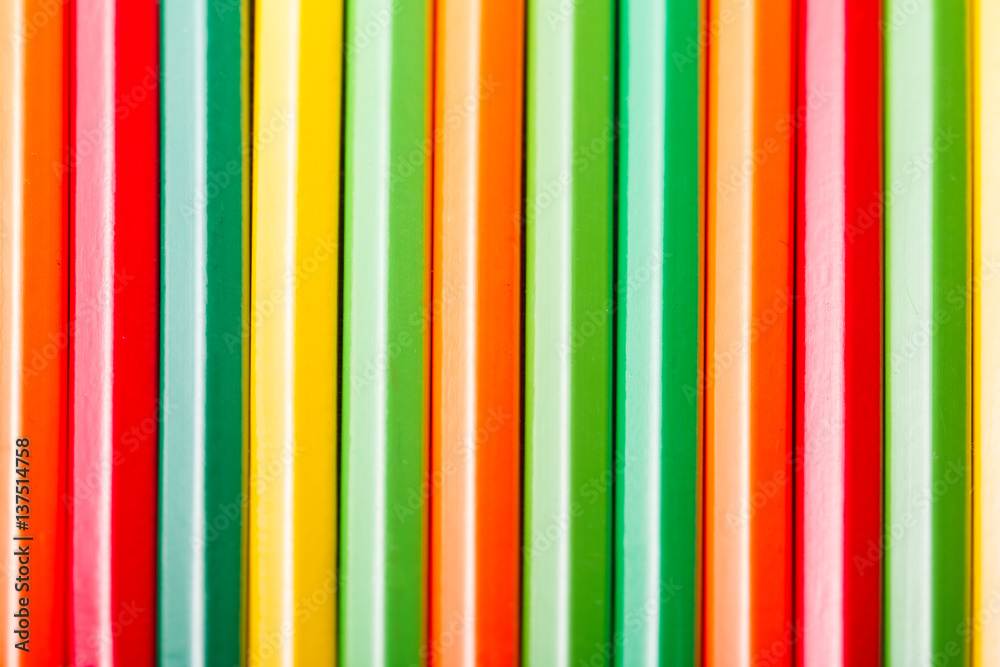 Group of Color pencils is vertical close up Group of Color pencils is vertical close up