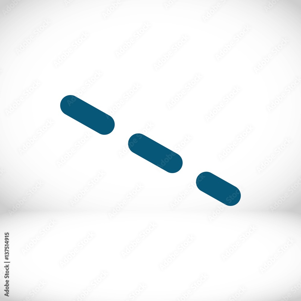 dash-dotted line icon stock vector illustration flat design dash-dotted line icon stock vector illustration flat design