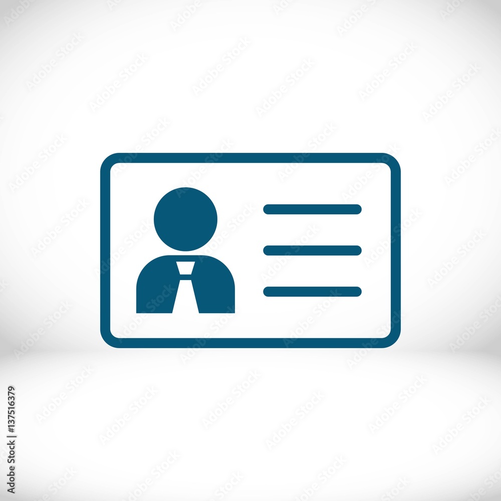 id icon stock vector illustration flat design id icon stock vector illustration flat design