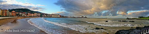 view on the seacoast in the North Spain. Panoramic photo © zakob